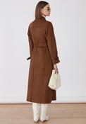 Jovonna Tome Faux Suede Trench Coat, Brown image