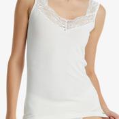 Blackspade Essential Cotton Lace Singlet, White