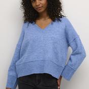 Kaffe Fridana V Neck Jumper, Blue