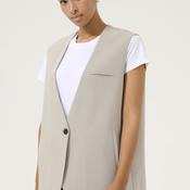 Kaffe Vitta Longline Waistcoat, Grey