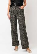 Kaffe Leonandra Animal Print, Wide Leg Trousers, Black image