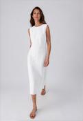 Kameya Floral Embossed A-Line Maxi Dress, Ecru image