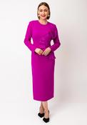 Kameya Fan Pleated Panel Pencil Dress, Purple image