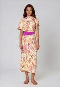 Kameya Floral Print Cut-Out Back Maxi Dress, Mold Green image