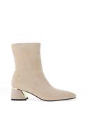 Kate Appleby Hackenby Diamante Block Heeled Boots, Beige image