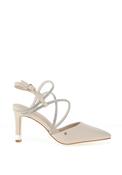 Kate Appleby Hursley Criss Cross Diamante Strapped High Heels, Nude image