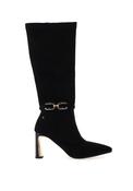 Kate Appleby Comberton Faux Suede Knee High Sock Boots, Black image