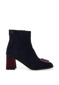 Kate Appleby Drayton Faux Suede Heeled Ankle Boots, Navy image