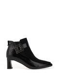 Kate Appleby Eltisley Buckle Detail Leather Heeled Ankle Boot, Black image