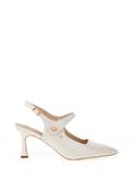 Kate Appleby Parciau Faux Patent Sling Back Heel, Off White image