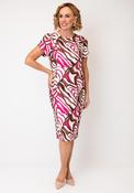 Kate Cooper Geometric Print Midi Dress, Pink Multi image