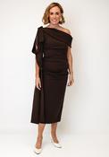 Kevan Jon Serafina Sleeve Detail Pencil Dress, Brown image