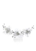 Isabella Floral Communion Comb, White image