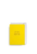Lagom Design “Id Eat Gluten for You” Mini Greetings Card image