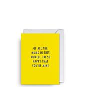Lagom Design “Of All The Mums” Mini Greetings Card image