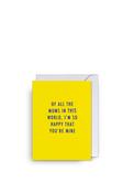 Lagom Design “Of All The Mums” Mini Greetings Card image