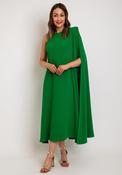 Laura Bernal Long Cape Sleeve Midi Dress, Green image