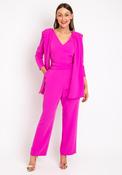 Laura Bernal Cape Shoulder Jumpsuit, Fuchsia image