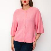 Le Comte Button Front Cardigan, Pink