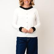 Leo &amp; Ugo Pearl Embellished Cardigan, White