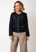 Leo &amp; Ugo Textured Structured Jacket, Navy image