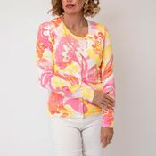 Leo &amp; Ugo Knit Floral T-Shirt and Jacket Twinset, Multi Coloured