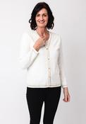 Leo &amp; Ugo Seashell Top &amp; Cardigan Twinset, Off White image