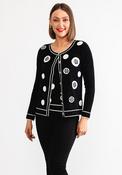 Leo and Ugo Monochrome Rose Twinset, Black and White