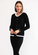 Leo and Ugo Monochrome Pearl Twinset, Black image