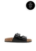 Zen Collection Double Buckle Mule Sandals, Black image