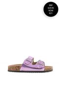 Zen Collection Double Buckle Mule Sandals, Lilac Purple image