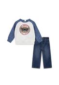 Levi’s Baby Boy Sweater and Jean Set, Blue image
