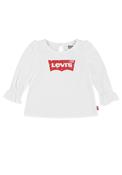 Levi’s Baby Girl Floral Logo Long Sleeve Top, White image