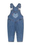 Levi’s Baby Girl Heart Denim Dungaree, Blue image
