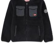 Levi’s Mini Boy Sherpa Long Sleeve Fleece Jacket, Black image