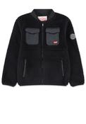 Levi’s Mini Boy Sherpa Long Sleeve Fleece Jacket, Black image