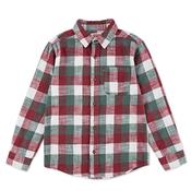 Levi’s Older Boy Check Long Sleeve Flannel Shirt, Red image