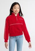 Levi’s Girl Long Sleeve Half Zip Sweater, Red image