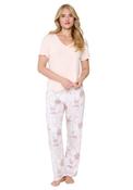 Lingadore Floral Pant and Tee Pyjama Set, Peach image