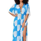 Lingadore Shell Print Tie Kimono, Blue