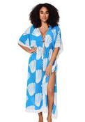 Lingadore Shell Print Tie Kimono, Blue