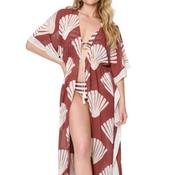 Lingadore Shell Print Tie Kimono, Brown