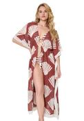 Lingadore Shell Print Tie Kimono, Brown