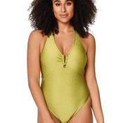 Lingadore V-neck Halter Neck Swimsuit, Green image