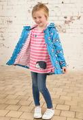 Little Lighthouse Girl Freya Farm Print Waterproof Coat, Blue image