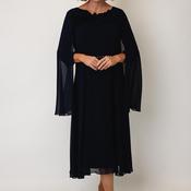 Lizabella Chiffon Sleeve Aline Midi Dress, Navy