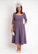 Lizabella Embellished Trim Midi Dress, Violet image