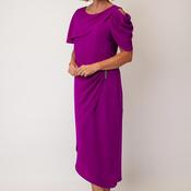Lizabella Drape Panel Faux Wrap Pencil Dress, Purple image