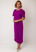 Lizabella Drape Panel Faux Wrap Pencil Dress, Purple image
