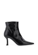 Lodi Philip Sleek Patent Leather Heeled Ankle Boots, Black image